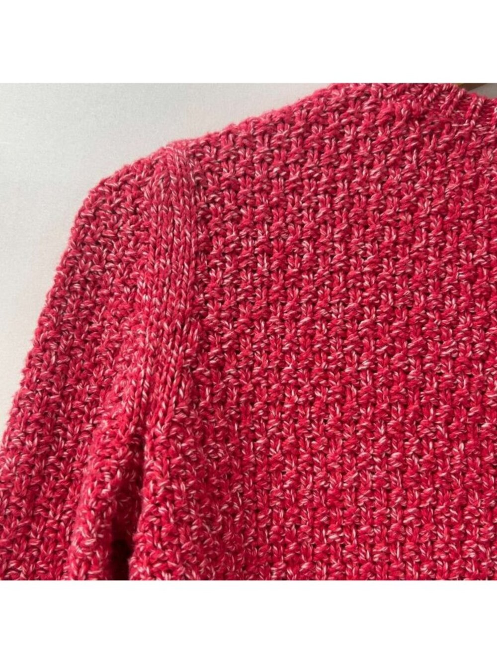 Talbots Womens Petites Sweater Hot Pink Side Zip Chunky Knit Pullover NWT - Picture 12 of 16